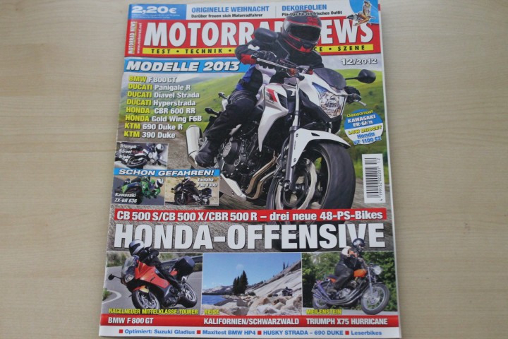Deckblatt Motorrad News (12/2012)